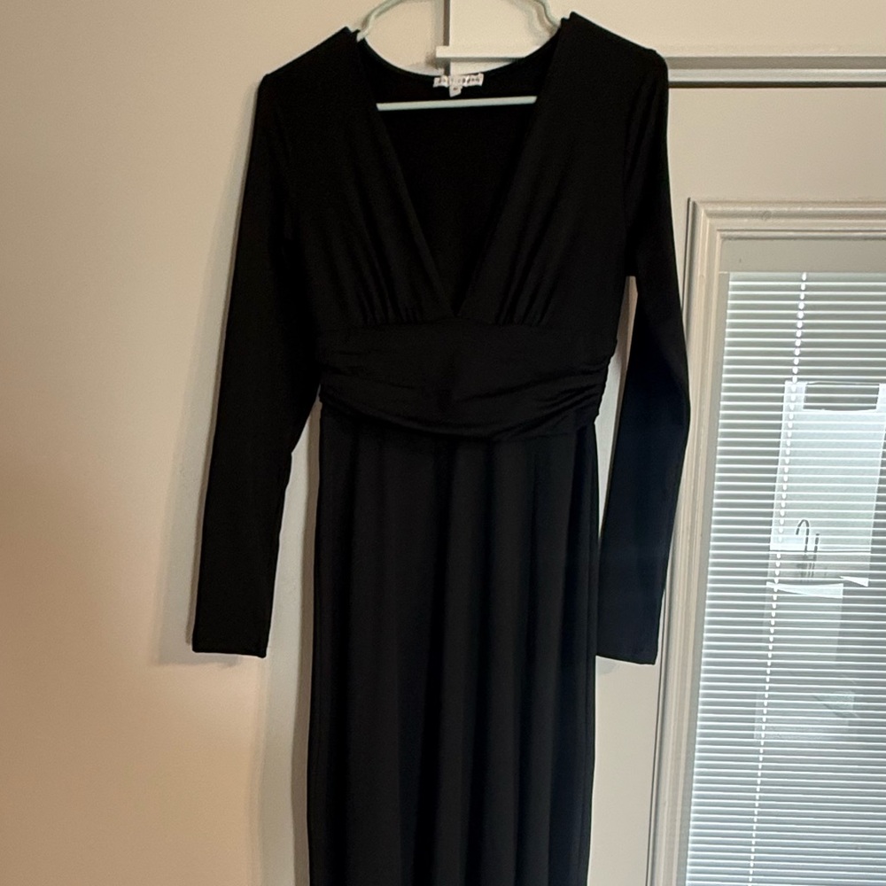 Baltic Born Black Long Sleeve Maxi Dress
